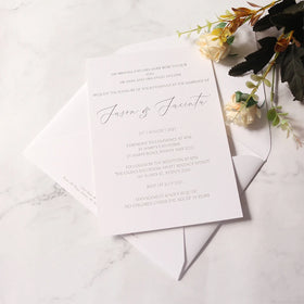 DIY Craft Chic Gold Foil Printing White Paper Invitations With Envelopes Custom Elegant Wedding Party Paper Invitation Cards
