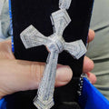 2 Inch Vvs Moissanite Diamond Cross Pendant Wholesale 925 Sterling Silver Gold Plating Hip Hop Pendants for Men Women