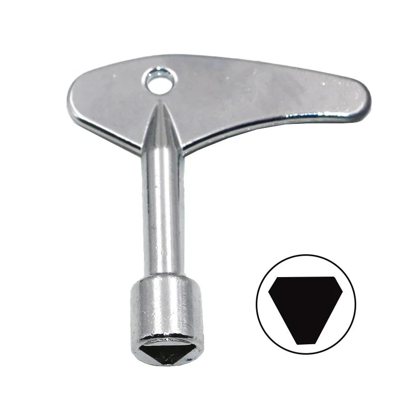 Universal Elevator Door Lock Valve Key Wrench Water Meter Utility Key Plumber Triangle Key for Electric Cabinets Metro Trains