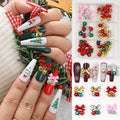 Different Styles Mixed 12/6 Grid Christmas Nail Decoration Custom Logo Nail Rhinestones Wholesale Crystal Stone for Nail Art
