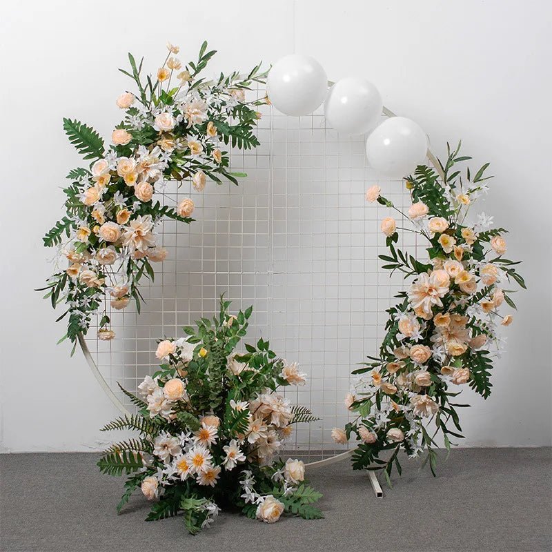 New Style Artificial Silk Table Flower Runner for Wedding Decor