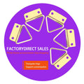 X0909 TS-K018 45PCS Picture Frame Triangle Wire Picture Frame Hangers with Screws Photo Frame Hanger Kits