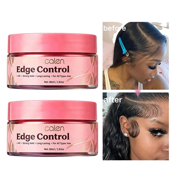 Private Label Edge Control Wax Strong Hold Non-greasy Edge Control Gel 4C Hair Long Lasting Styling Hair Gel