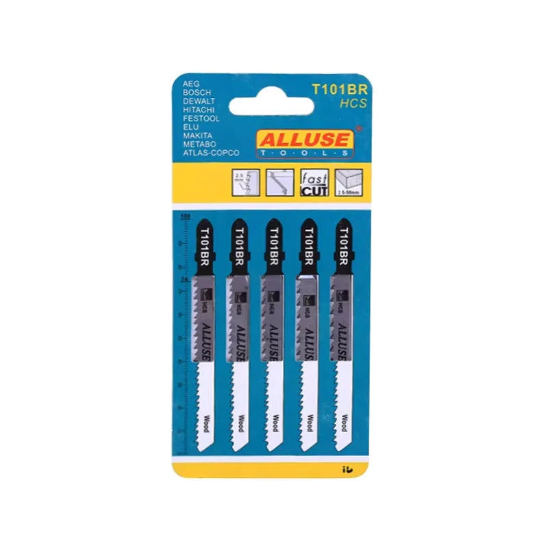 5pcs OEM HSS T101BR HCS 10TPI Jig Saw Blades Anti-Splinter for Hardwood/Softwood/Laminate & MDF DIY Industrial Grade Projects