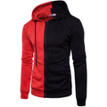 Long Sleeve Mens Hoodies Hood Half Black Half White Cool Plain Hoodies Men Patchwork Cotton Sweatshirt Male Hoody Sweatshirts