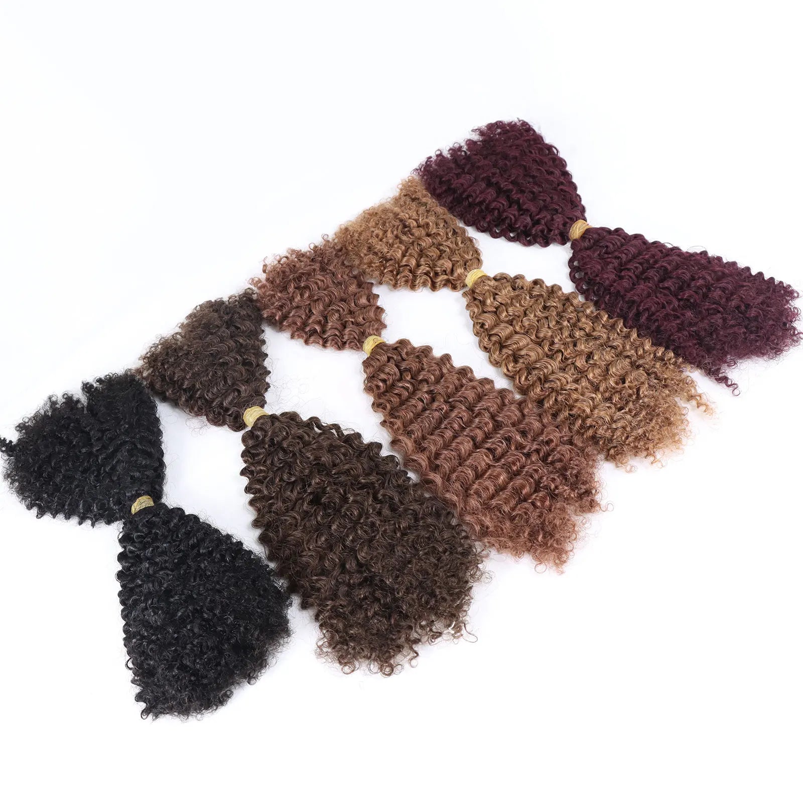 Wet and Wavy Bulk Human Hair for Braiding No Weft Kinky Curly Bulk Human Hair Braiding Bundles Hair Extension Kinky Curl