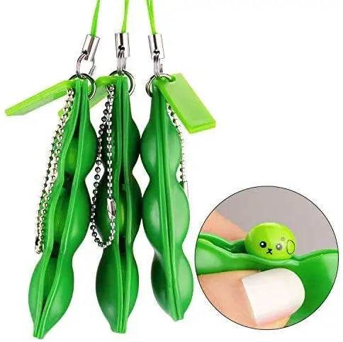 Funny Facial Expressions Squeeze Bean Fidget ToyGift for Children and Adults Release Stress and Anxiety Pink Bean Squeeze Toys