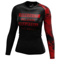 Red Black Personalised Custom Sublimation Design Bjj Jiu Jitsu Female Women Mma Rash Guard