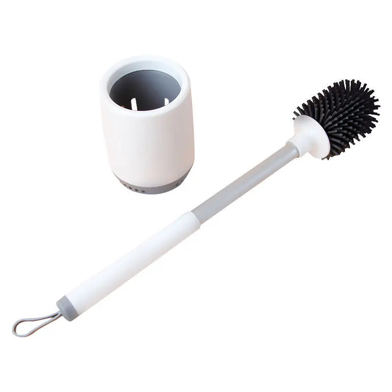 Silicone Ventilation Toilet Brush Set with Holder Bathroom Cleaning Brushes