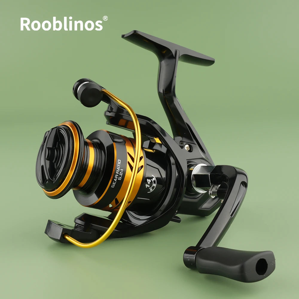 [Germany Stock] ROOBLINOS GYG-Z 5.2:1 Aluminum Alloy Spinning Reel Left Hand Carp Trout Fishing River Lake Ocean Saltwater