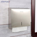 Stainless Steel 304 Paper Towel Dispenser Wall Mount Comercial Paper Dispenser Tissue Holder with Lock Holds Tissue Box