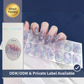 Beauty 3D Nail Art Stickers Fashion Brand UV Gel Decal Semi-Cured Nail Sticker for DIY Application