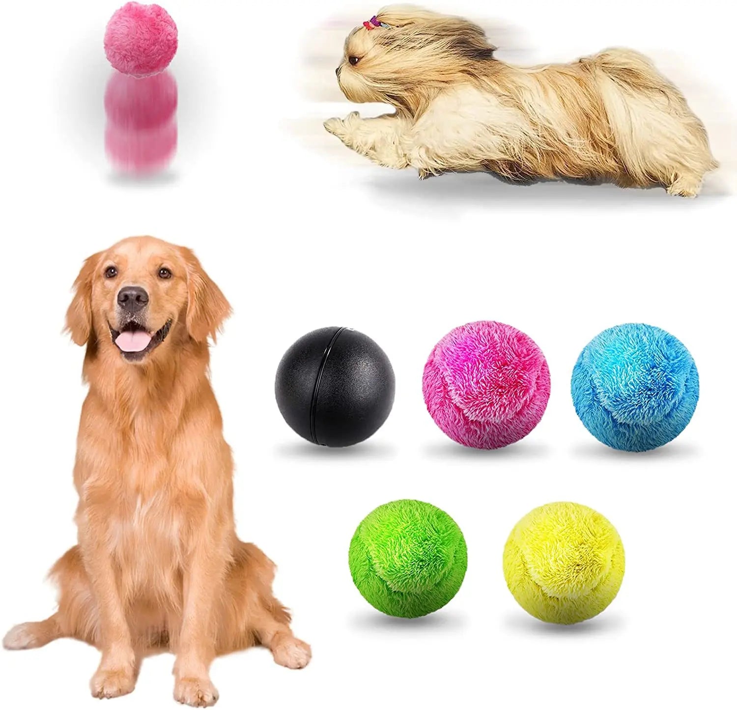 Automatic Eco-friendly Sweeping Robot Vacuum Cleaner Toy Electric Rolling Ball for Dogs Fur Ball Pet Interactive Movement