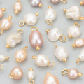 MD93 10pcs/lot Natural Pearljewelry Accessories18k Gold Platedcopperhand Madecharmsdiy Pendantsmaking Findings