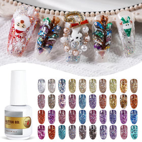 MissGel Glitter Gel OEM Rebranding Nails Supplies Salon Bulk High Pigment Esmalte Permanentes Glitter UV Nail Gel Polish