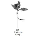 Decorative Wrought Iron Components Hot Stamped Steel Flowers  for Staircase Railing Balustrade Handrail Gate Fence Parts