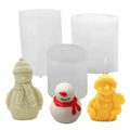 HY Silicon Christmas Mold Handcraft DIY 3d Snowman Candle Soap Resin Mould