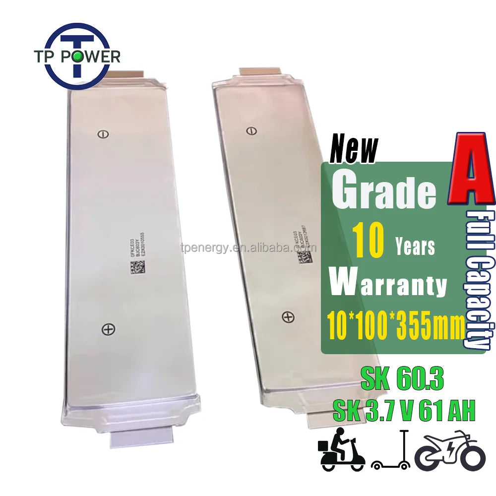 SK 3.7V 61Ah SK60.3 NMC Pouch Cell Li-ion Polymer Soft Pack Battery Wholesale for EBike Underwater Scooter Motorcycle Battery