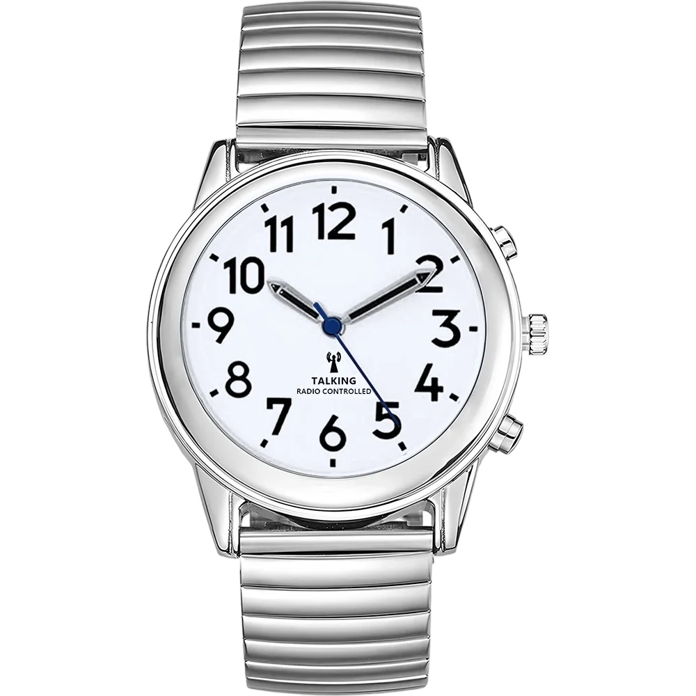 Real Human Voice English/German/French Atomic Talking Watch  With Clear Loud Alarm Watch Visually Impaired and Old People