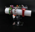 ClearJewelry Organizer Eco-Friendly Acrylic Scrunchie Holder Stand for Girls Bracelet Display Organizers Hair Scrunchy Cylinder