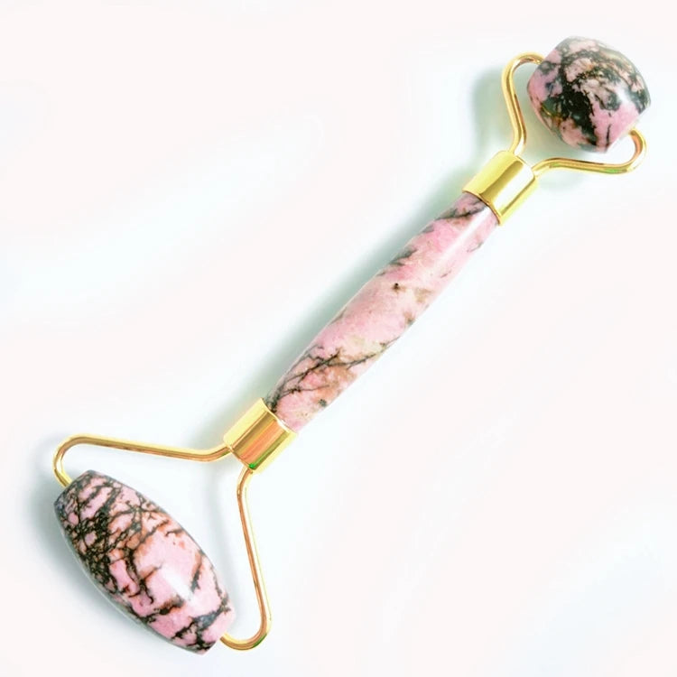 Diy Anti Aging Facial Natural Gua Sha Genuine Rhodonite Jasper Facial Roller