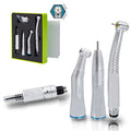 Dental Handpiece Kit 5 LED Light High Speed Handpiece 1:1 Low Speed Air Motor Set Hydraulic Power Ceramic Bearing 5 Way Water