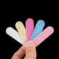 100 Pcs/Pack Mini Disposable Nail File Bulk Double Sided Glitter Promotional Emery Boards Home or Professional Manicure Tools