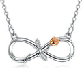 MECYLIFE Personalized Rose Flower Necklace Infinity Necklace Stainless Steel Women Fashion Jewelry Minimalist Jewelry