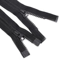 Factory Direct Customized logo #3 #5 #8 Black Plastic Resin Two-way Separator Zipper for Dresses Skirts Apparel Manufacturing