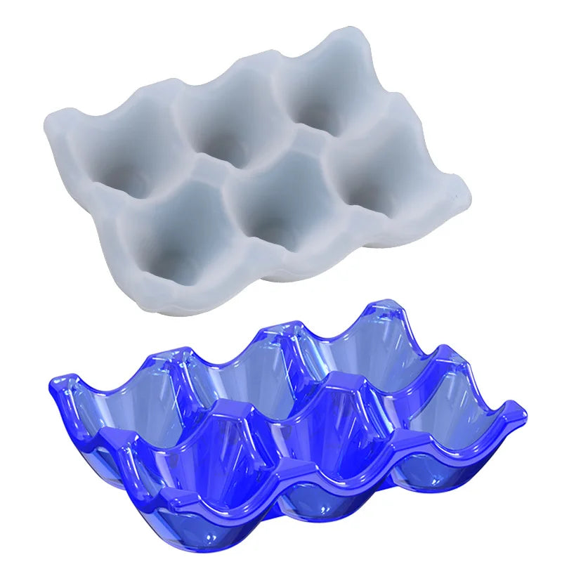 C-0275 Tray Mold Resin Mould Diy Crystal Epoxy Set Creative Egg Grid Egg Storage Decoration Silicone Kit