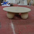 Trendy Stone Furniture 3 Balls Set Ball Coffee Table Beige Travertine Marble Nordic Natural Home Furniture Living Room Furniture