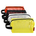 Air Moisture Permeability Travel Polyester Plastic Mesh Makeup Cosmetic Pouch Bag With Zipper Hanging Toiletry Wash Bag