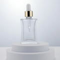 Refillable Custom Color Glass Tincture Bottles 30ml/50ml/100ml Empty Dropper Essential Eye Cream Skin Care Cream Screen Printing