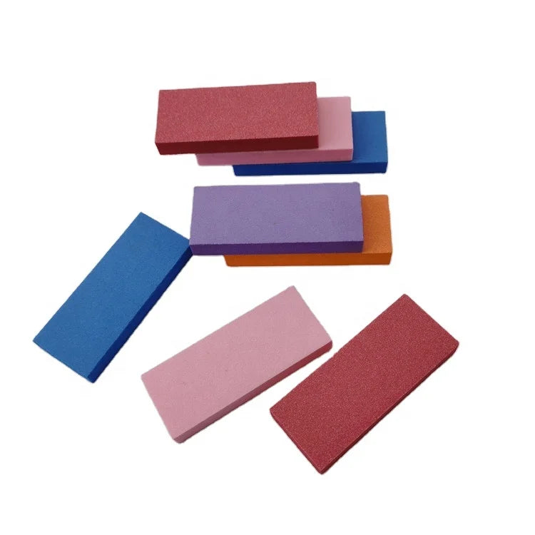 EVA Sponge Double Sided Mini Disposable Nail Buffer Block with Custom Logo for Beauty Salons