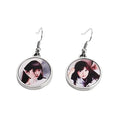 New Diy Hot Custom Sublimation Blank Round Metal Photo Earrings