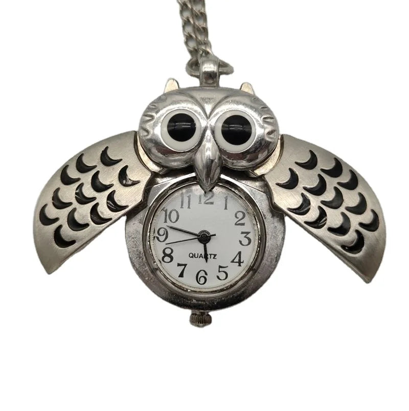 Wholesale Small Size Classic OWL Bronze Analog Quartz Movement Case Dia 27MM Vintage Toy Pocket Watch