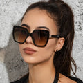 STORY S21239 Ladies Fashion Large Frame Cateye Sun Glasses Women Trend Diamond Sunglasses