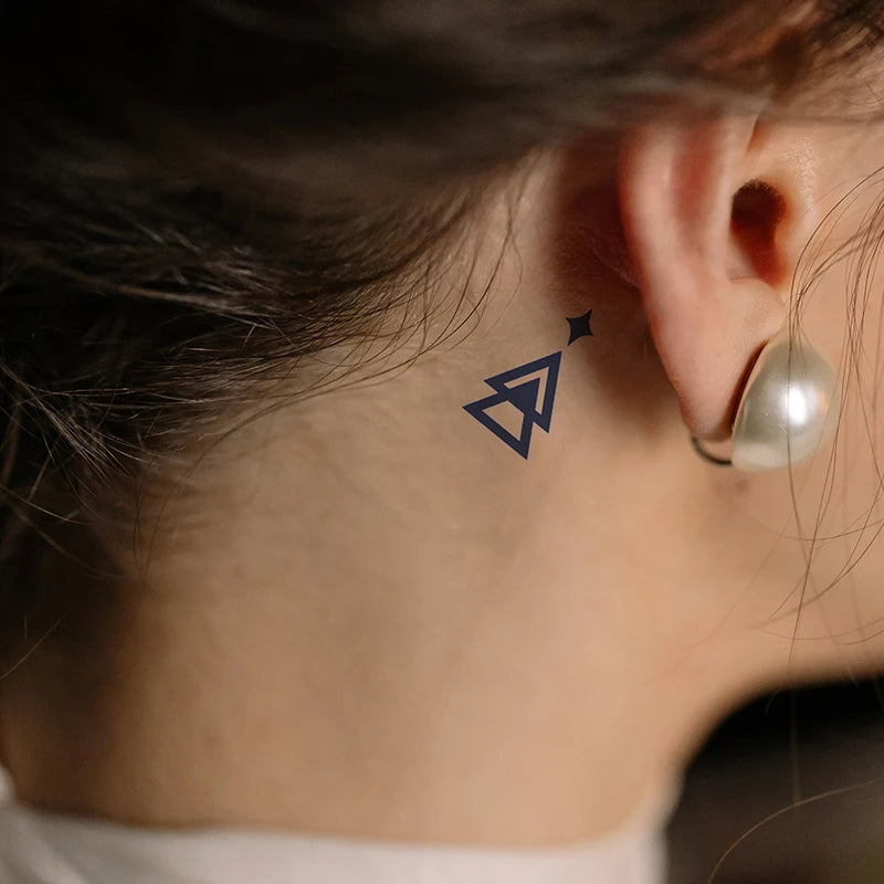 Custom Women's Waterproof Semi-Permanent Finger Tattoo Sticker Fashion Body Temporary Inked Design