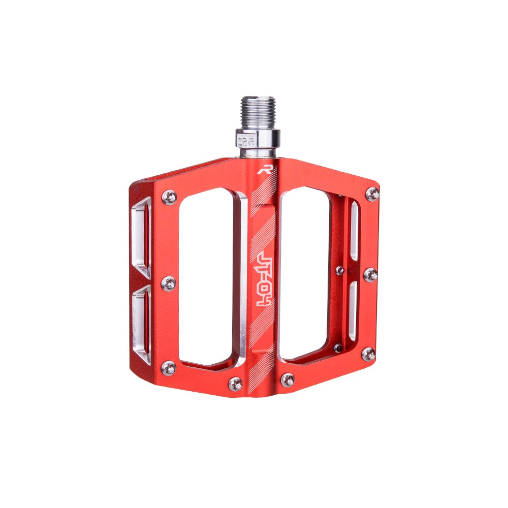 ZTTO MTB CNC Aluminum Alloy Bearings Pedal Bike Flat Pedal Road Gravel Bike Lightweight 8 Pins Pedal for XC AM JT04