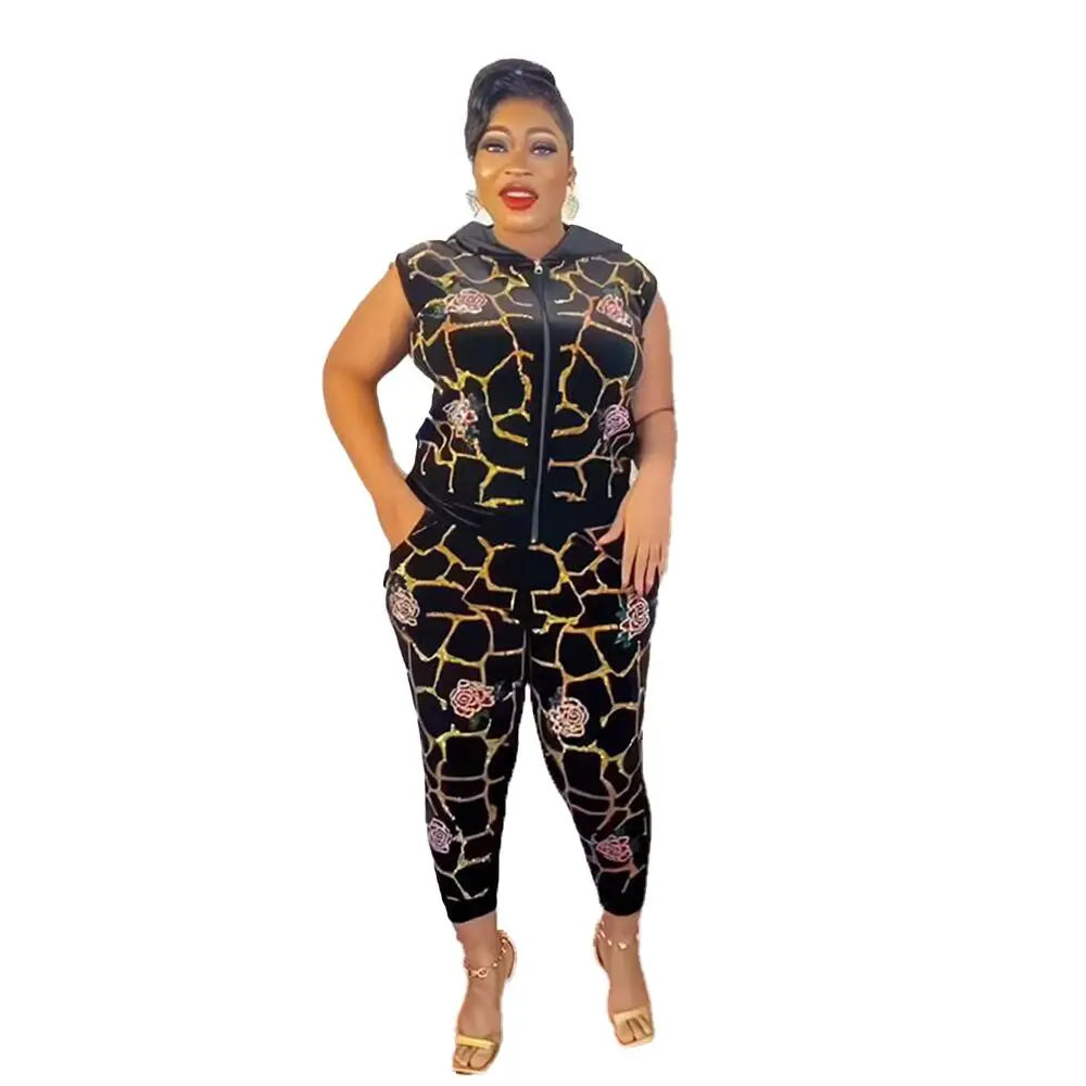 Good Selling China African Traditional Attire Rhinestone Dresses Women Casual Elastic Velvet Cloth African Attires