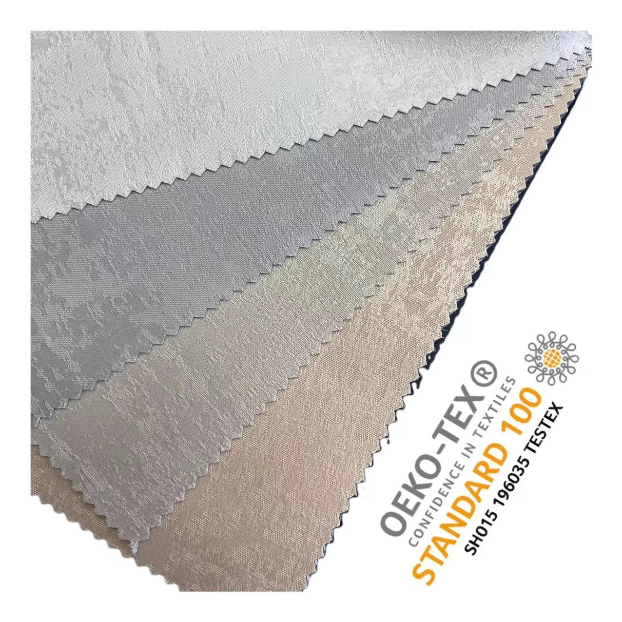 Wholesale 4 Pass Flocking 100% Blackout Coating Jacquard Design Heat Resistant Curtain Fabric