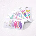 B.PHNE Women Girls Candy Color Metal Hollow Hairpins Tin Foil Sequins Metal Snap Hair Clip