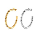 Fashion Stainless Steel Hoop Earrings Jewelry for Women 18K Gold Plated Huggies Statement Earrings for Women