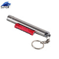Factory Cheap Price Stainless Steel White Yellow Light High Power Led Key Ring Led Moon Flashlight