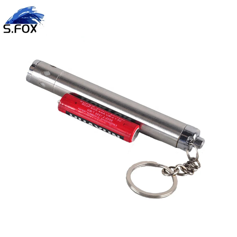 Factory Cheap Price Stainless Steel White Yellow Light High Power Led Key Ring Led Moon Flashlight