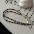 Handmade New Arrival Braided 925 Sterling Silver Black Cord Beads Bracelets for Women Fine Jewelry