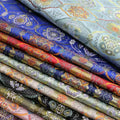 New Design Jacquard Woven Silk Satin Japanese Kimono clothing cloth fabric for dress curtain bedding table cushion home textile