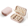 Wholesale Custom Logo Wedding Gift Earrings Ring Girl Plush Jewelry Box Organizer Travel Portable Velvet Leather Jewellery Case