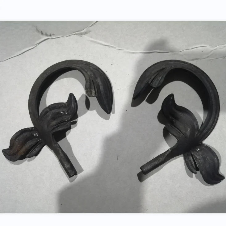 Elements Forged Hand Forged Wrought Iron Leaf for Decoration for Stairs Railing Handrail Balustrade Gate Fence Parts
