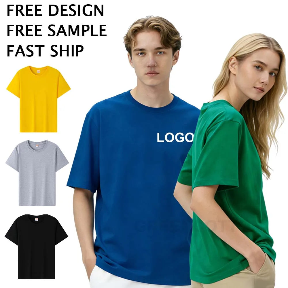 Custom Logo Cotton Short Sleeve T-Shirt Party Gift Loose T-Shirt Printed Promotional Shirt Casual Short Sleeve Gift Top Choice